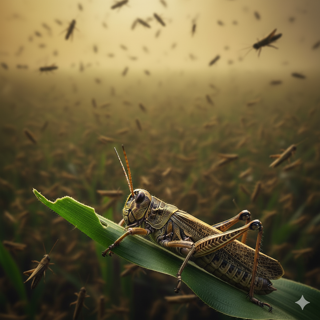 Locust swarm background